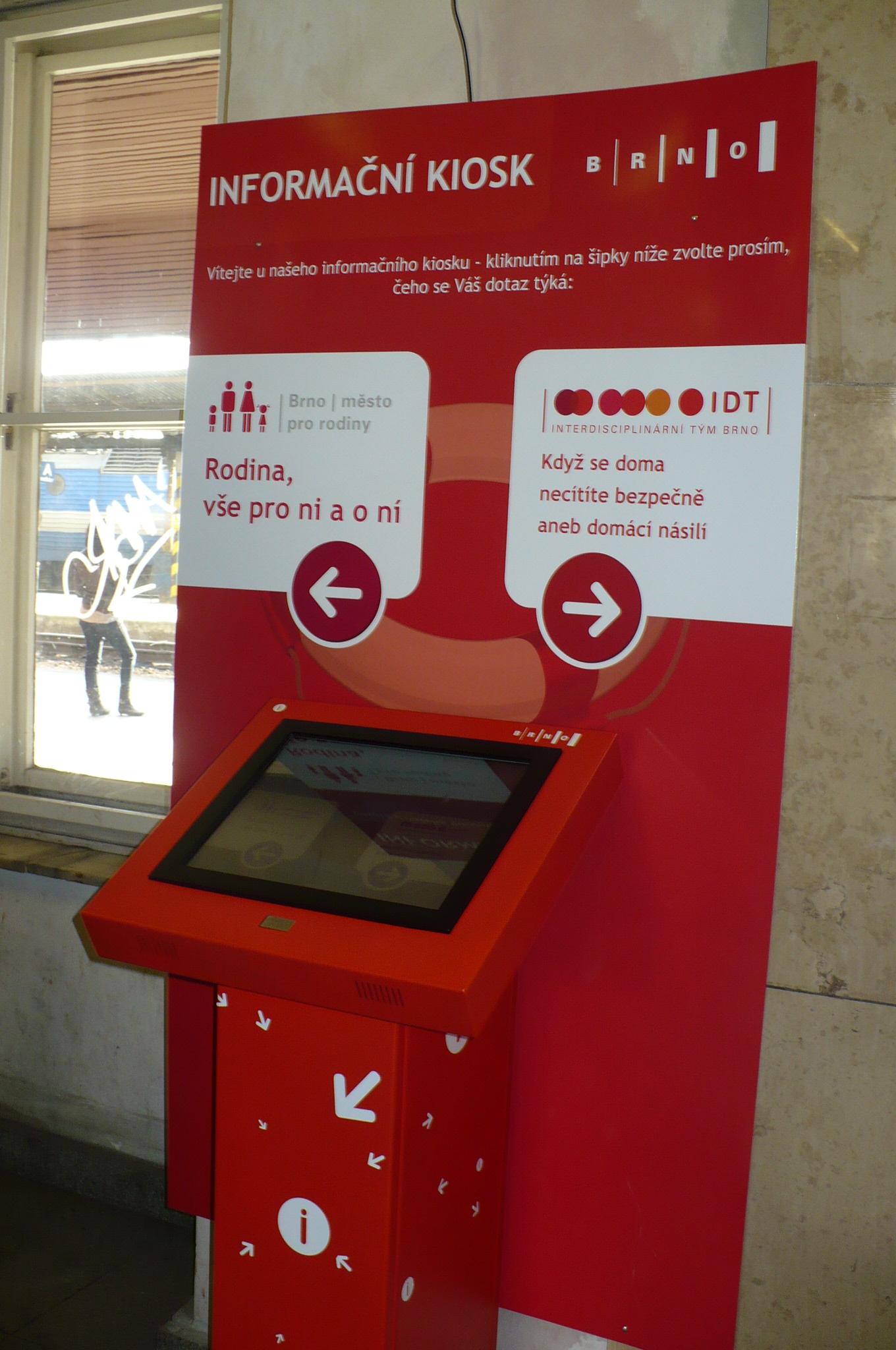panel informačního kiosku panel informačního kiosku